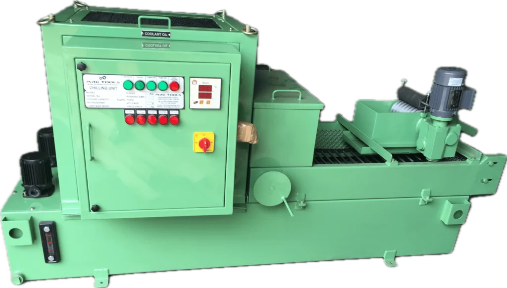 Coolant filtration system with chilling unit